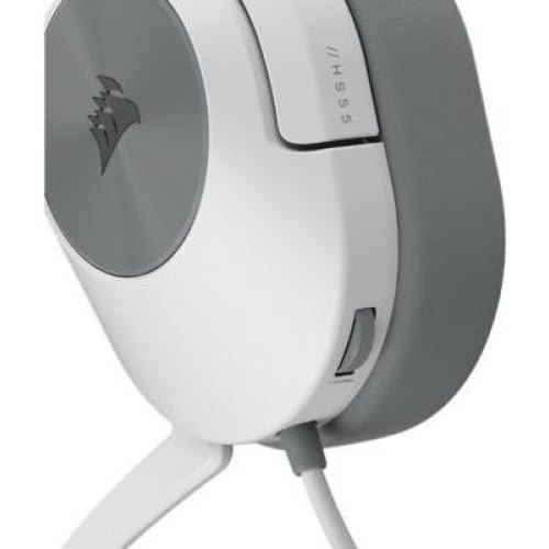 Гарнітура ігрова дротова, Corsair HS55 Stereo Headset White (CA-9011261-EU)