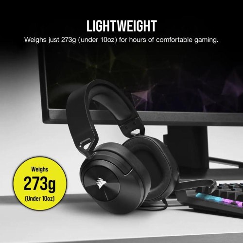 Гарнітура ігрова дротова, Corsair HS55 Stereo Headset Carbon (CA-9011260-EU)