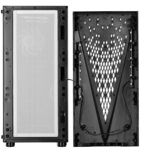 Корпус без БЖ, 2E GAMING GALAXY (G2055)MidT, 2xUSB2.0,1xUSB3.0, 3x120мм ARGB+стрічка, скло (бічна панель),без БЖ,чорний