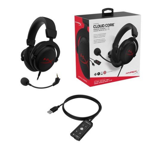 Гарнітура дротова, HyperX Cloud Core (DTS) 3.5mm/USB Black (4P4F2AA)