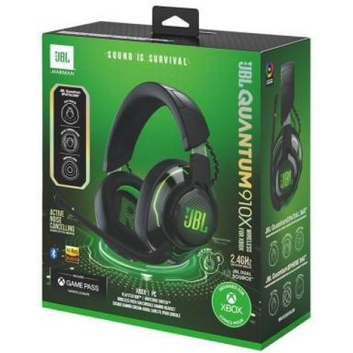 Гарнітура бездротова, JBL Quantum 910X for Xbox Black/Green (JBLQ910XWLBLKGRN)