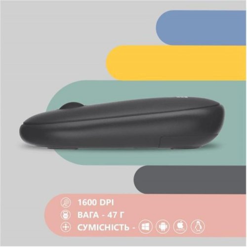 Мишка бездротова, 2E MF300 Silent WL BT Graphite black