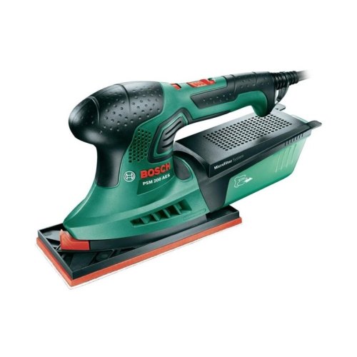 Вібраційна шліфмашина Bosch PSM 200 AES, 200Вт, 26000 об/мин, платформа 93 и 164 см?, 1.4кг