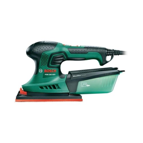 Вібраційна шліфмашина Bosch PSM 200 AES, 200Вт, 26000 об/мин, платформа 93 и 164 см?, 1.4кг