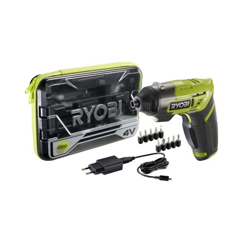 Шурупокрут Ryobi ERGO-A2, 4В, 1.5 Аг, 5Нм, набір біт+2насадки