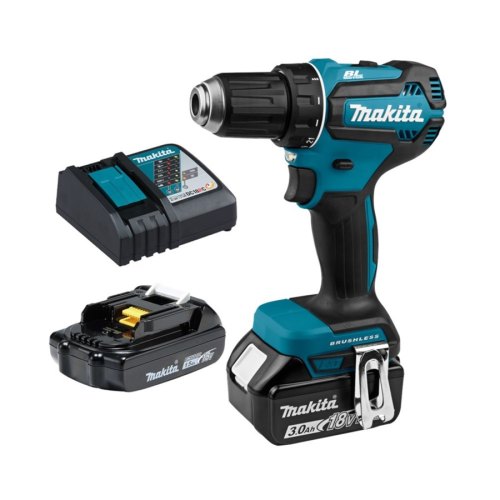 Шуруповерт-дриль Makita DDF485FYX3, акум, 18В, 3 Аг, LXT, 0-500/0-1900 об/хв, 50/27Нм, 1.4кг