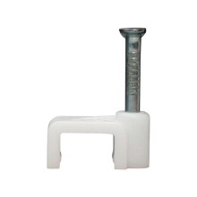 Скоба кабельна плоска 6 мм (100 шт) White