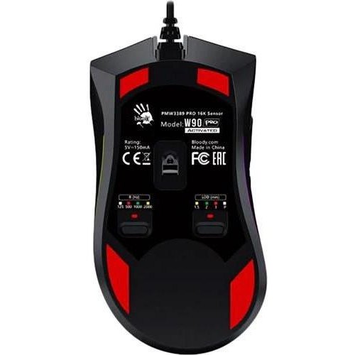 Мишка дротова, A4Tech W90 Pro Bloody (Stone black), чорна, активоване ПЗ Bloody