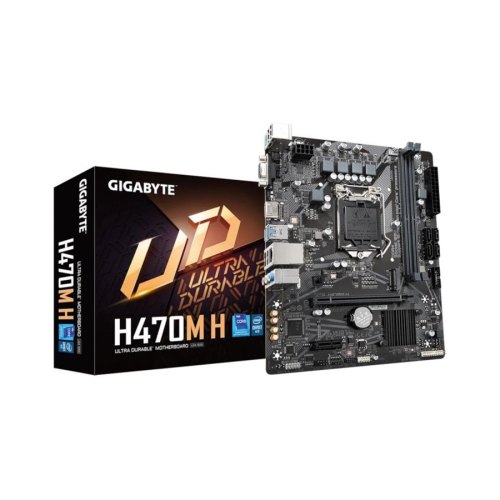 Mатеринська плата s1200 Intel H470 HDMI/VGA 1xM.2  GbE LAN mATX H470M H
