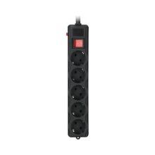 Gembird SPG5-G-10B-PRO Black, 5 розеток, 3м