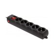 Gembird SPG5-G-10B-PRO Black, 5 розеток, 3м