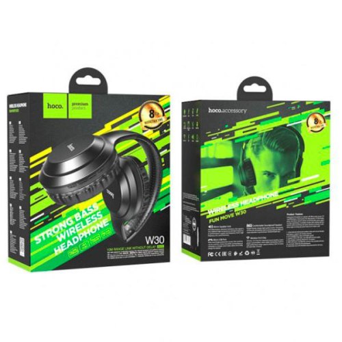 Навушники бездротові HOCO W30 Fun move BT headphones Black
