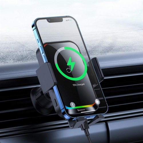 Baseus Halo Electric Wireless Charger 15W Black (SUDD000001)