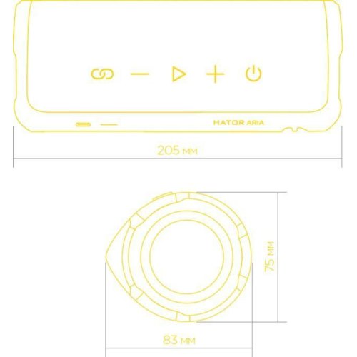 Портативна колонка HATOR Aria Wireless (HTA-202) Stormy Blue