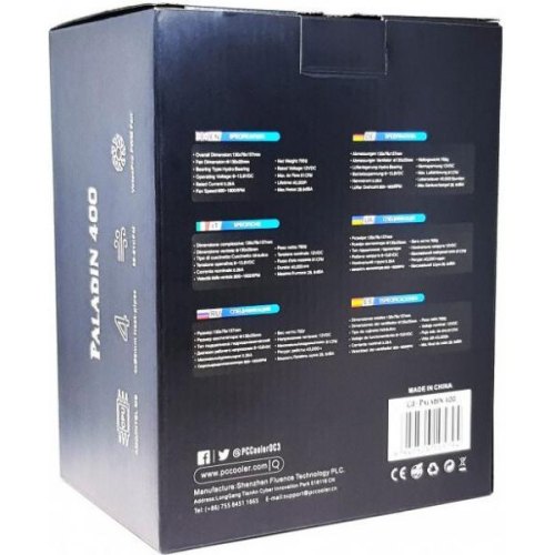 Кулер для процесора PCcooler PALADIN 400, TDP 200 Вт, висота 157 мм, Hydraulic bearing