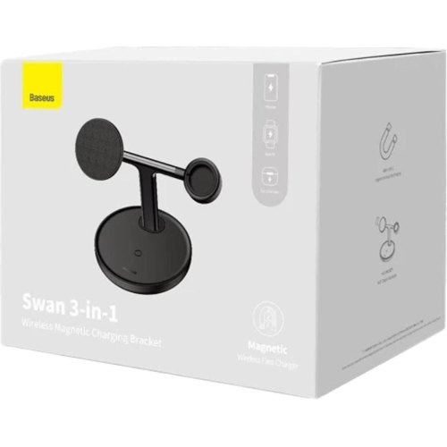 БЗП Baseus Swan 3-in-1 Wireless Magnetic Charging Bracket 20W Black Universal version Black