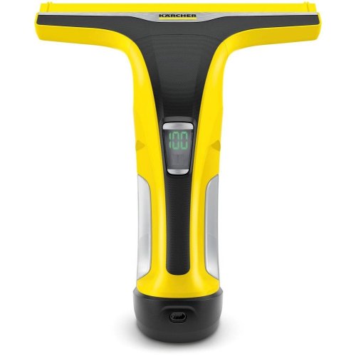 Пилосос Karcher віконний WV 6 Plus, вода -0.15л, автон. робота до 100хв, вага-0.76кг, дісплей, жовто-чорний