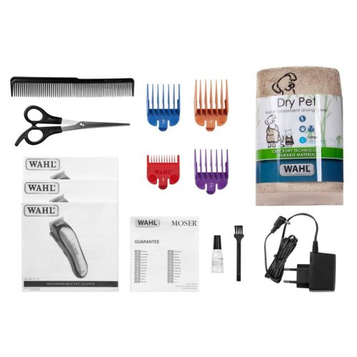 Машинка для стрижки тварин WAHL Lithium Ion Pro, мережа+акум., насадок-4, кейс,ножиці, гребінець в компл, сірий