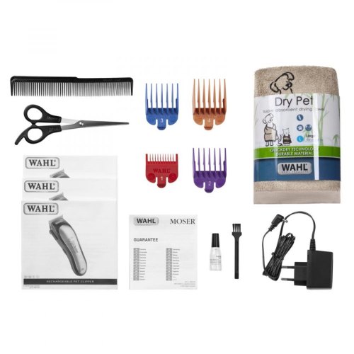 Машинка для стрижки тварин WAHL Lithium Ion Pro, мережа+акум., насадок-4, кейс,ножиці, гребінець в компл, сірий