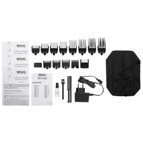 Тример WAHL Total Beard Grooming Kit, для бороди і вусів, мережа+акум., насадок-12, сталь, чорний