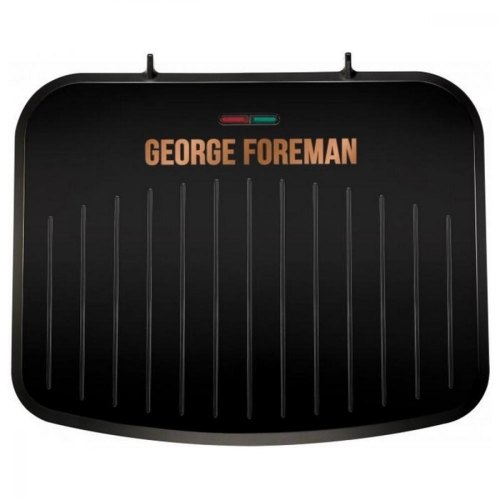 Гриль George Foreman притискний Fit Grill Copper Medium 1630Вт, темп. режимів-1, пластик, чорний