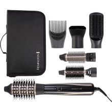 Фен-щітка Remington Blow Dry & Style Caring, 1200Вт, 2 режими, іоніз-я, хол. обдув, кейс для зберігання, кераміка, чорно-золотий