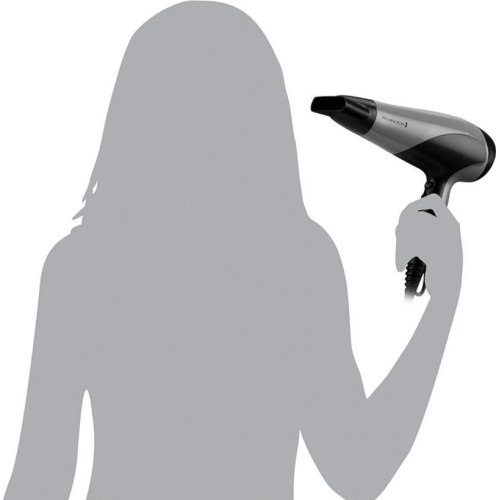 Фен Remington Ionic Dry, 2200Вт, 3 режими, дифузор,турмалинова іоніз-я, хол. обдув, сіро-чорний