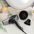 Фен Remington Ionic Dry, 2200Вт, 3 режими, дифузор,турмалинова іоніз-я, хол. обдув, сіро-чорний