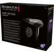 Фен Remington Ionic Dry, 2200Вт, 3 режими, дифузор,турмалинова іоніз-я, хол. обдув, сіро-чорний