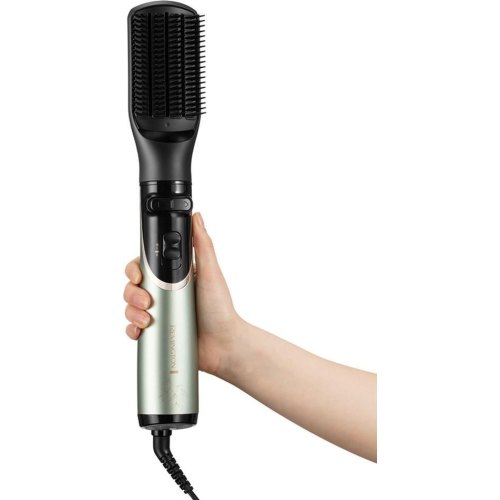 Фен-щітка Remington Botanicals, 800Вт, 2 режими, іоніз-я, оберт., хол. обдув, кераміка, м'ятно-чорний