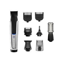 Набір для стрижки Remington G5 Graphite series, для бороди, вусів, голови і тіла, акум., роторний мотор, насадок-9, кейс, сріблястий