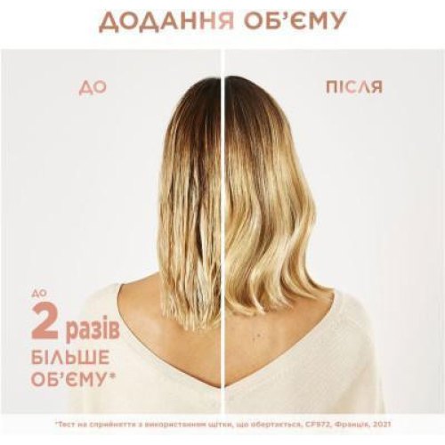 Фен-щітка Rowenta Brush Activ' Ultimate Care, 700Вт, 3 режими, іоніз-я, хол. обдув, оберт. насадок, кераміка, біло-золотий