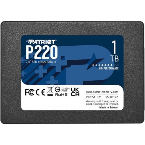 Твердотільний жорсткий диск SATA2.5 1TB P220 P220S1TB25 PATRIOT