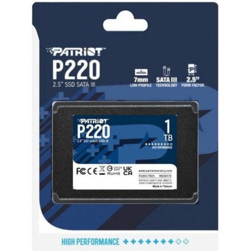 Твердотільний жорсткий диск SATA2.5 1TB P220 P220S1TB25 PATRIOT