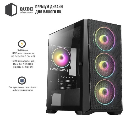 Корпус QUBE MESH Black (MESH_FMNU3)