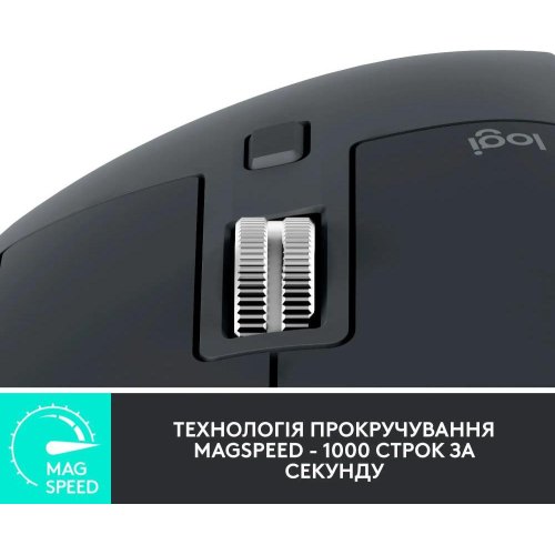 Мишка бездротова, Logitech MX Master 3S for Business Performance Wireless/Bluetooth Graphite (910-006582)