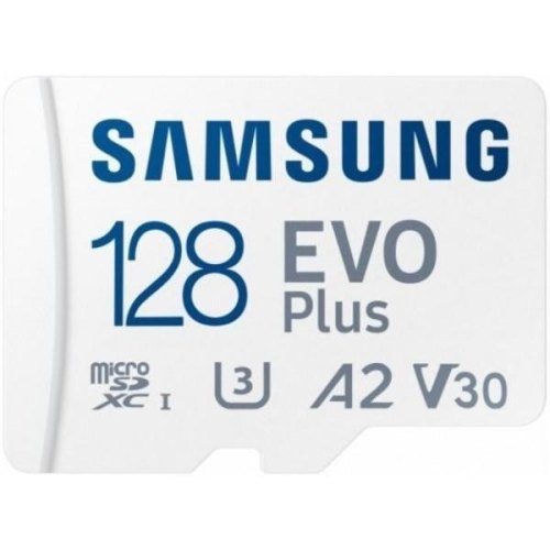 microSDXC карта 128GB Samsung Evo Plus UHS-I U3 V30 A2 з SD адаптером (MB-MC128KA/EU)
