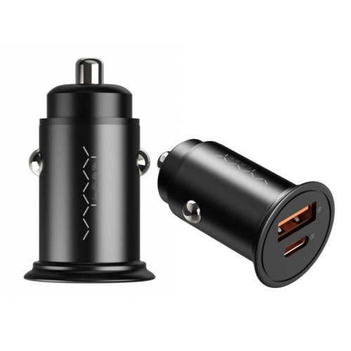 АЗП Vyvylabs Round Dot Dual Fast Charge Car Charger 65W A+C Black