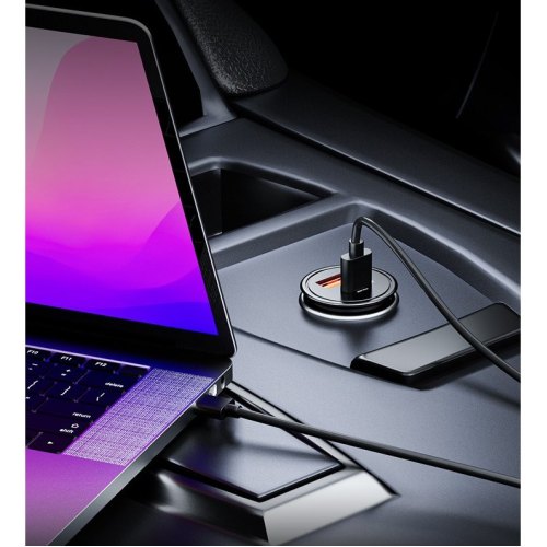 АЗП Vyvylabs Round Dot Dual Fast Charge Car Charger 65W A+C Black