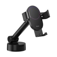 Тримач для мобiльного Baseus Simplism gravity car mount holder with suction base, Black