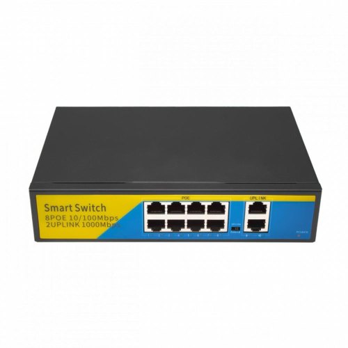Комутатор мережевий POE GreenVision GV-008-D-08+2PG