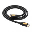 Кабель HDMI M - M, 5.0 м, V1.4 Round Cable 4K, HD101 UGREEN Чорний+Жовтий