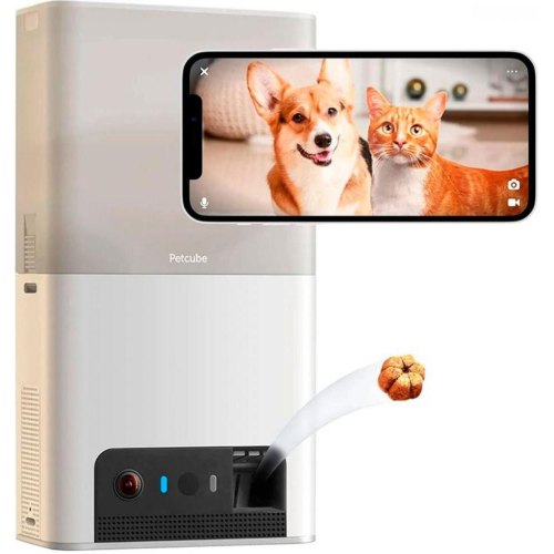 Інтерактивна HD-камера Petcube Bites 2 Lite (Двосторонній аудіозв'язок, Нічне ІЧ-підсічування, Диспенсер ласощів - годівниця)