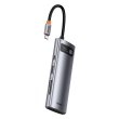 Baseus Metal Gleam Series 7-in-1 Multifunctional Type-C HUB Gray (WKWG020113)