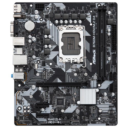 Mатеринська плата ASRock B760M-HDV/M.2 D4 s1700 B760 2xDDR4 3xM.2 DP HDMI VGA mATX
