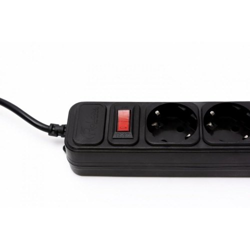 Мережевий фільтр, ProLogix (PRS-075P5-45B) 0.75 мм, 5 розеток, 4.5 м, чорний