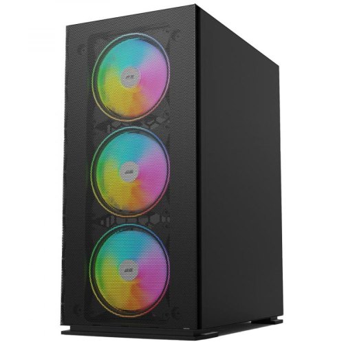 Корпус 2E Gaming Virtus Neo G3301N, без БЖ, 2xUSB 3.0, 1xUSB 2.0, 3x140mm ARGB, 1x120mm ARGB, controller with remote, TG Side Panel, ATX, чорний