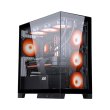 Корпус 2E Gaming Fantom GK701B, без БЖ, 2xUSB 3.0, 1xUSB Type-C, 4x120mm ARGB, controller with remote, TG Side/Front Panel, mATX, чорний