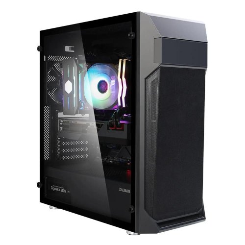 Корпус Zalman Z1 Plus, без БЖ, 2xUSB3.0, 1xUSB2.0, 3x120mm Black fans, TG Side Panel, ATX, Black