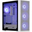 Корпус 2E Gaming Vertex GI01W, без БЖ, 2xUSB 3.0, 1xUSB Type-C, 3x140mm ARGB, 1x120mm ARGB, controller with remote, TG Side Panel, EATX, білий